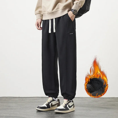 Winter Pants Men Stretch Fleece-lined Jogger Trouser Male Thick Warm Sport Large Size Big Plus 7XL Work Sportswear Sweatpant 8XL.
