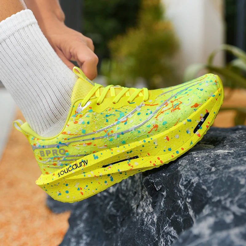 Supercritical E-TPU Marathon Running Shoes Men Women High-quality Road Jogging Shoes Light Comfy Sneakers Mesh Training Shoes