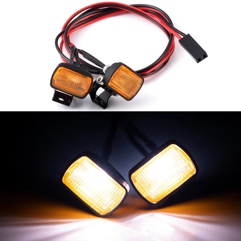 AXSPEED 1Set LED Lights Headlights Spotlight for TRX-4 TRX-6 Axial SCX10 90046 Wraith 1/10 RC Car Decoration Parts Accessories