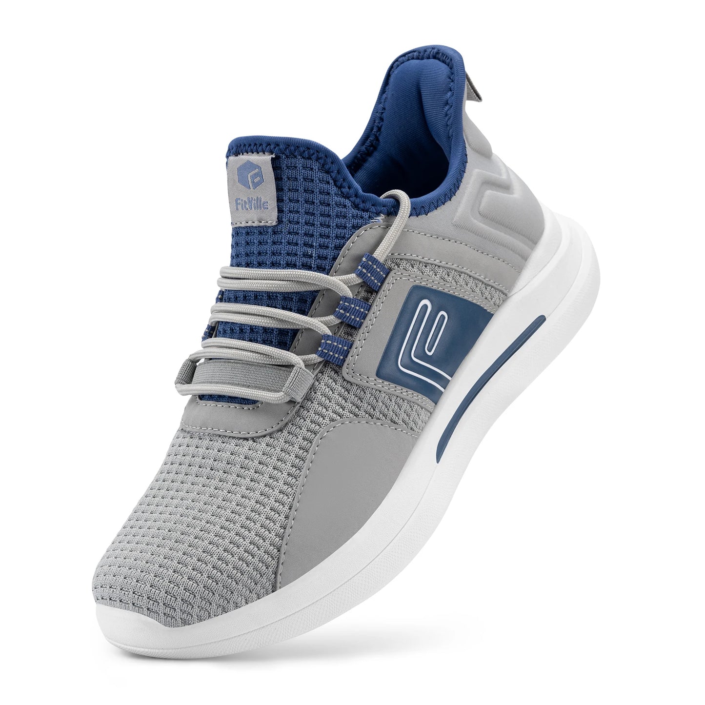 FitVille Herrenschuhe, extra breit, leicht, für geschwollene Füße, orthopädische Fußschmerzlinderung, Straßenlauf- und Wandersneaker.