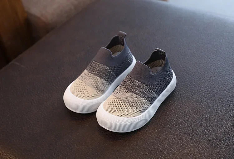 Children Shoes Spring Autumn Kids Sneakers Soft Breathable Mesh Boys Slip-on Shoes Patchwork Color Girls Shoes.