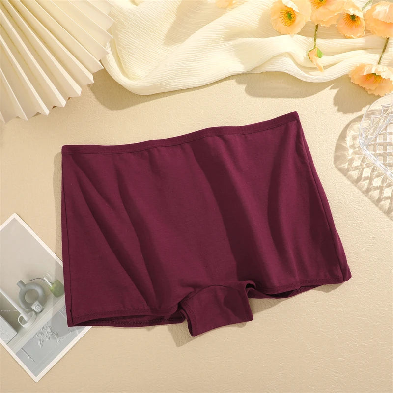 New Women's Panties Cotton Seamless Sports Boxers Underwear Female Solid Color Briefs Cozy Lingerie Intimate Underpants XS-XL