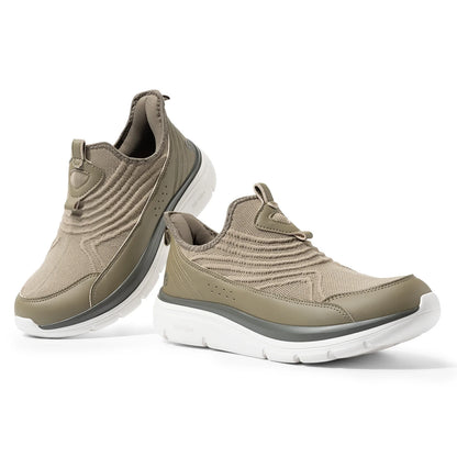 Fitville Wide Men'S Slip-On Running Shoes Lightweight Breathable Outdoor Casual Sports Walking Shoes Sneakers For Swollen Feet