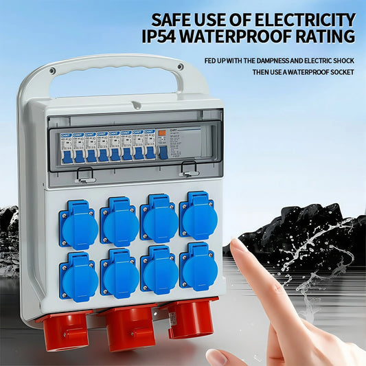 250V/16A Steckdosen IP54 Wasserdichter Industrieanschluss Panelmontage Außensteckdose 2Pin Adapter UK/EU/BR/Französisch/Deutsch.