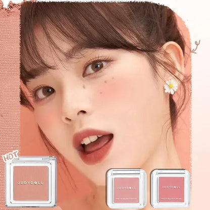 Judydoll Monochrome Blush Portable Silky Cream Multipurpose Blusher Eyeshadow Nude Natural Brighten Skin Tone Makeup Cosmetics.
