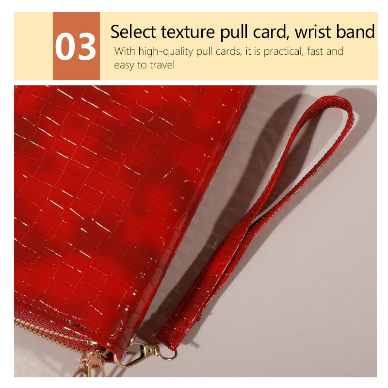 Chic Vintage Double Layer Clutch Wallet - Retro Zipper Coin Purse & Wristlet - Fashionable Womens Accessory with Secure Storage.