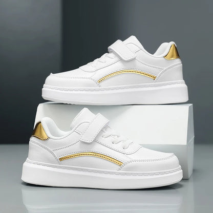 White Children Sneaker Boys Shoes PU Leather Casual Sports Kids School Skate Shoes Luxury Autumn Tennis Sneaker for Boy.