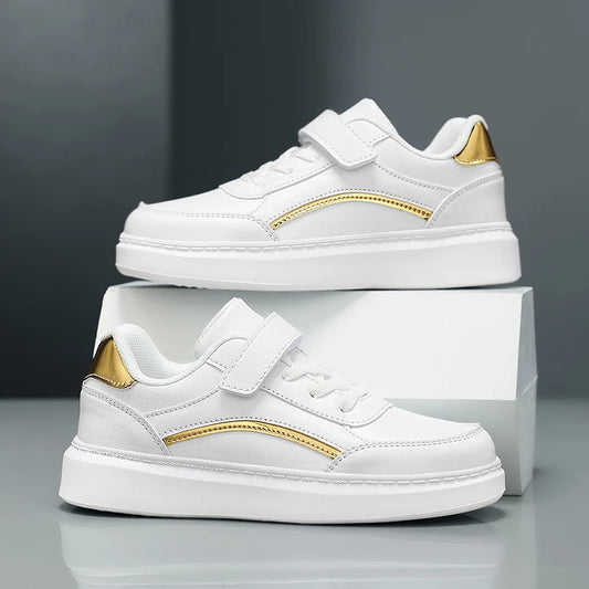 White Children Sneaker Boys Shoes PU Leather Casual Sports Kids School Skate Shoes Luxury Autumn Tennis Sneaker for Boy.