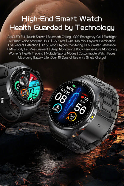 2026 New Smart Watch Men ECG+PPG Blood Lipids Uric Acid Blood Pressure Bluetooth Call 1.43'' Sapphire Smartwatch Remote Nursing.