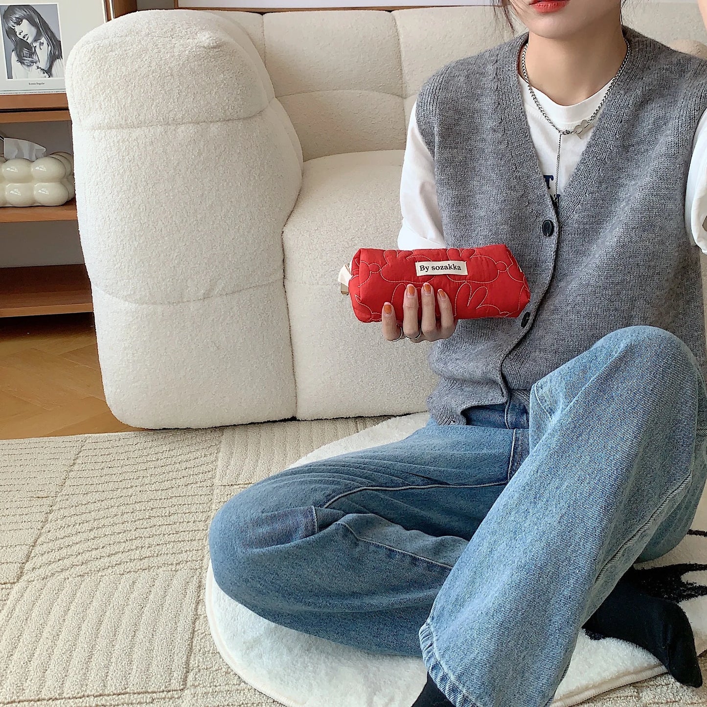 2025 Cute Rabbit Travel Cosmetic Lipstick Purse Storage Bag Kawaii Women Makeup Handbags Organizer Wallet Pouch Pencil Case Bags