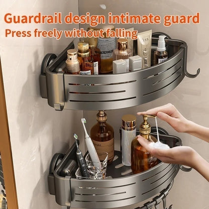 Kein Bohren Saugnapf Badezimmer-Saugregal Perforationsfreie Toilette Wandmontierter Duschgel-Dreieckskorb Badezimmerregal