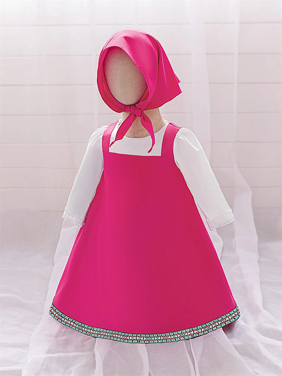 Mädchen Martha Cosplay Prinzessin Kleid Kleinkind Cartoon Bär Bühne Leistung Kleidung Kinder Karneval Party Maskerade Kleidung