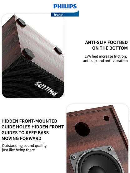 Philips SPA20 Bluetooth Speakers Outdoor Loudspeaker Music Player HiFi Stereo Sound Subwoofer for Computer Desktop Mobile Phone.