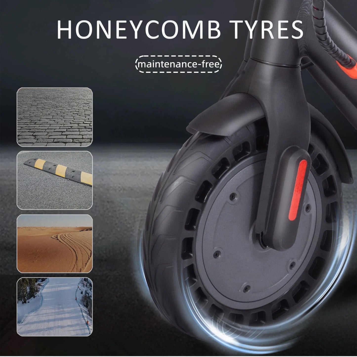 10 inch Electric Scooter 36V 10Ah 500W Escooter Adult  20-35km Range, Dual Brake, Support APP Foldable Scooter ABE 20km/h.