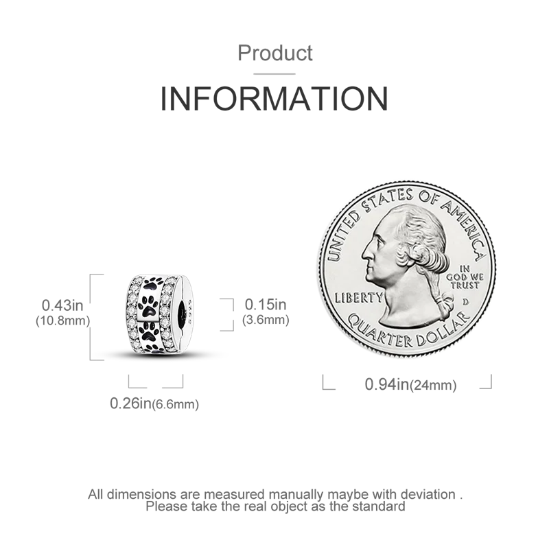 Silver Clasp 925 Sterling Silver CZ pave Clip Charms Daisy Beads Stopper Safety Chain fit Original Bangle Bracelet Jewelry Clip