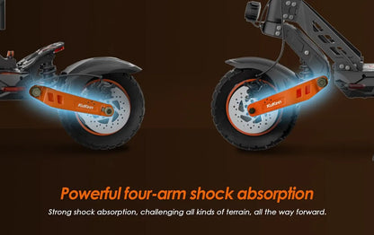 KuKirin G2 Max Electric Scooter 10 "Off-road Tire 1000W 55 Km/h Max Speed 48V 20.8Ah 70km Range Detachable Seat Adjustable Heigh.