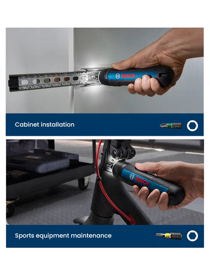 Bosch GO 3 Elektroschrauber-Set, 3,6 V, 5 Nm, kabellose Mini-Handbohrmaschine, wiederaufladbarer Schraubendreher, Bosch Multifunktions-Elektrowerkzeug