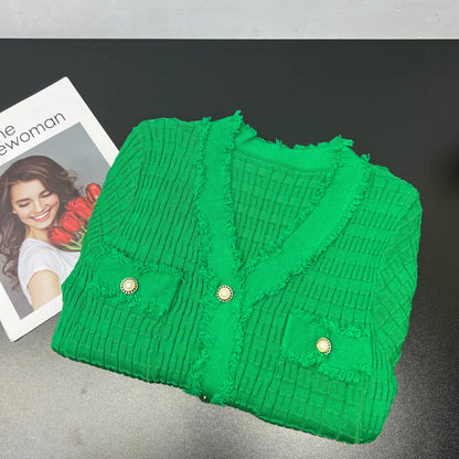 YuooMuoo 2023 Neue Ankunft Frauen Gestrickte Lange Kleid Elegante V-ausschnitt einreiher Split Pullover Kleid Büro Dame Vestidos.