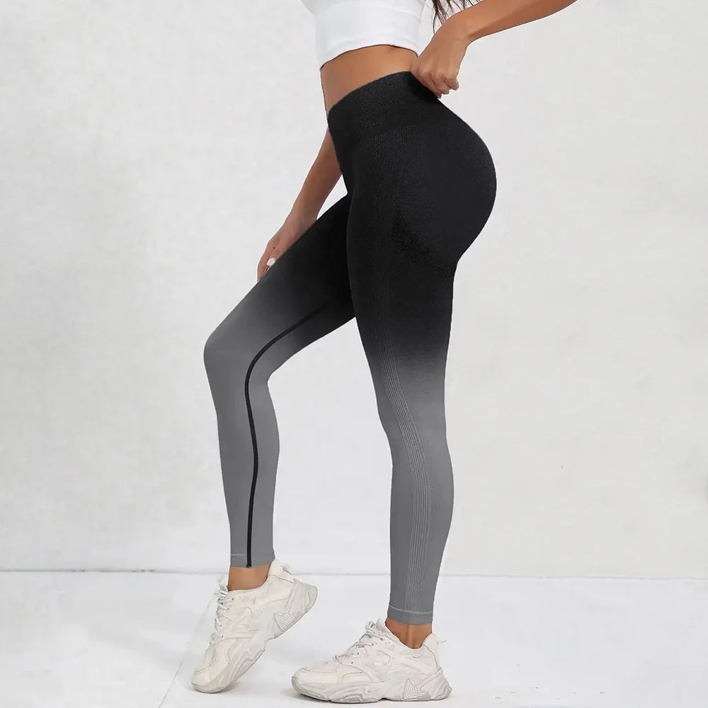 Tie Dye Seamless Leggings for Women High Waist Yoga Pants, Scrunch Butt Lifting Elastic Tights.