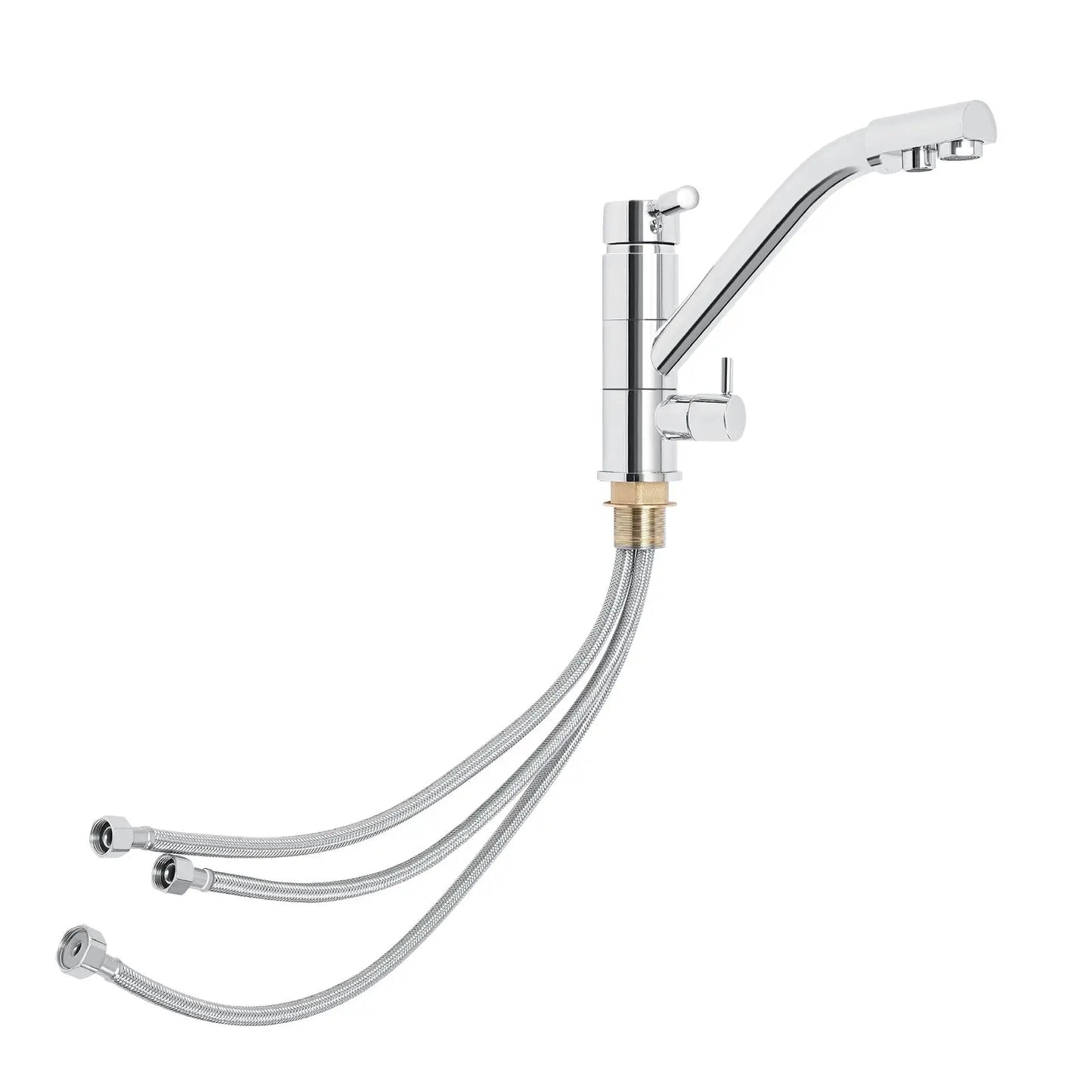 3 in 1 Water Filter Tap 360° Rotatable Three-Way Kitchen Faucet Osmosis System Tap Kitchen Water Filter Fitting 22*20cm