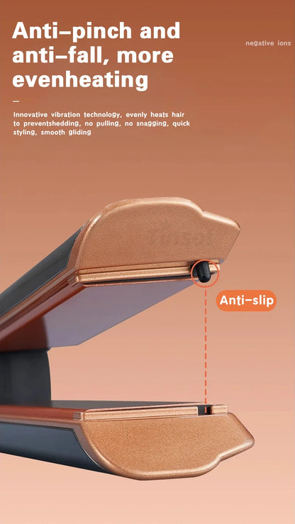 2 in 1 Hair Straightener Curling Ionizer with LCD Wide PanelProfessional Ceramic Hair Straightener with adjustable temperature.