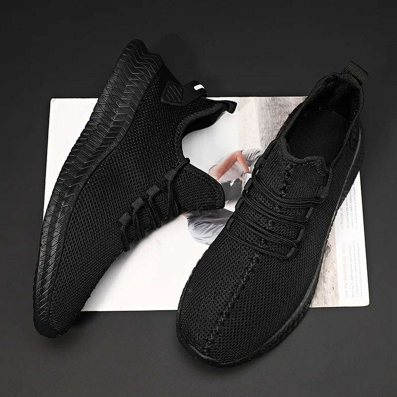 Men's Non-Slip Casual Sneakers Breathable Outdoor Jogging Training Hiking Sports Running Outdoor Women Weave Knit Lace Up Shoes.