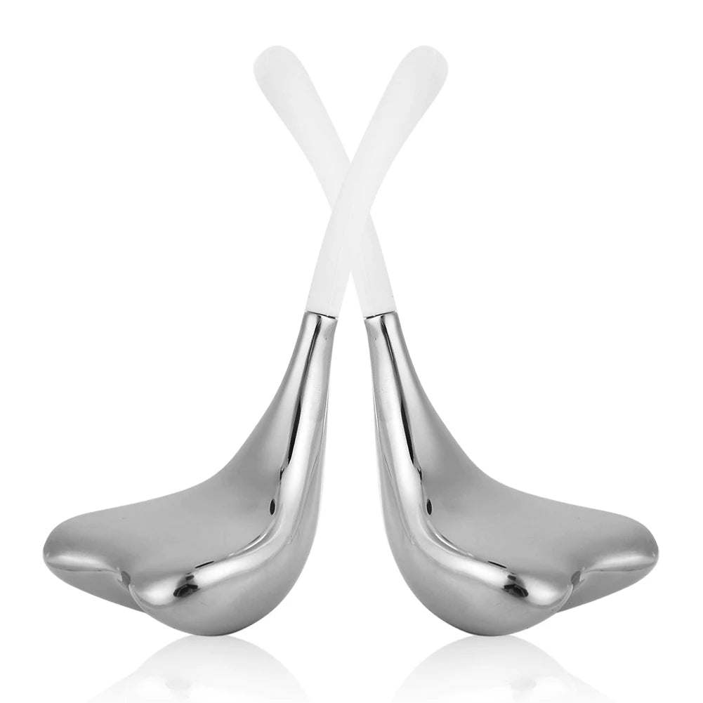 Facial Massage Cryo Spoon Facial Skin Care Ice Globes Stainless Steel Cooling Spa Globes Ice Globe Roller 2-in-1 for Face Eyes.