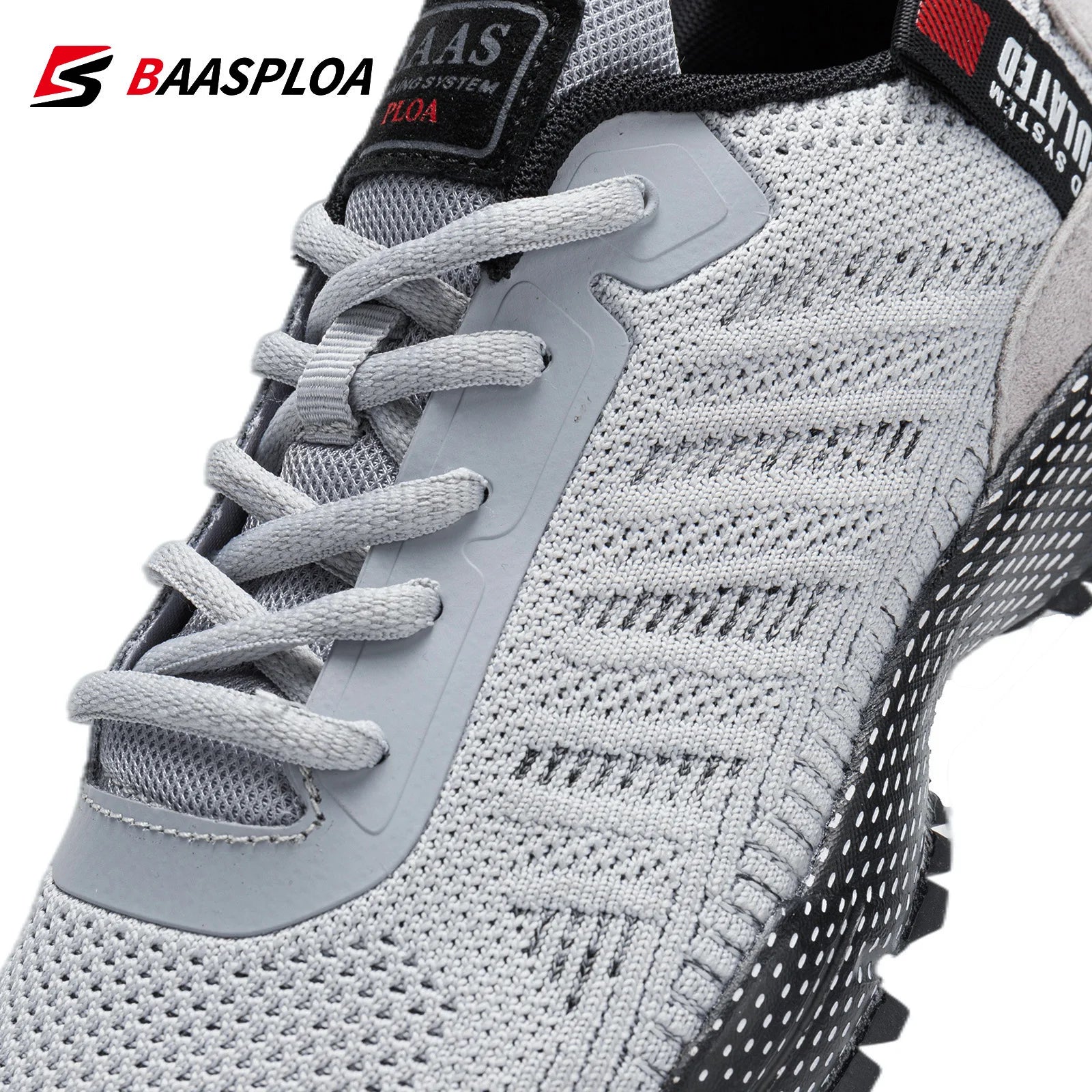 Men's Running Shoes Baasploa Male Sneakers Shoes Breathable Mesh Outdoor Grass Walking Gym Shoes For Men Plus Size 41-50.