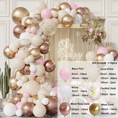 Kaffeebraun Beige Ballon Girlande Bogen Kit Oh Babyparty Dekoration Rustikale Hochzeit Kindergeburtstag Party Taufe Taufe