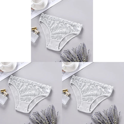 3PCS Cotton Solid Color Women's Panties Breathable Skin-friendly Women's Underwear Home Comfortable Soft Sexy Ladies' Lingerie.