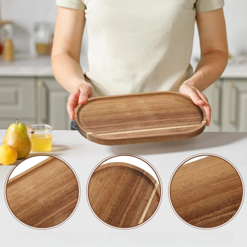 Wooden Tray Cloud Shaped Tea Mat Dessert Plate Cafe Cake Plate Snack Dish Tableware Solid Wood Food Tray Rectangle Tableware Mat.