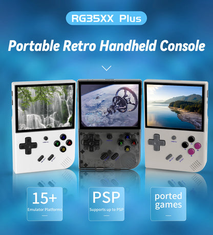 ANBERNIC RG35XX RG35XX PLUS Retro Handheld Game PlayerBuilt-in 64G TF 5000+ Classic Games Support-HDMI TV Portable Game Player.