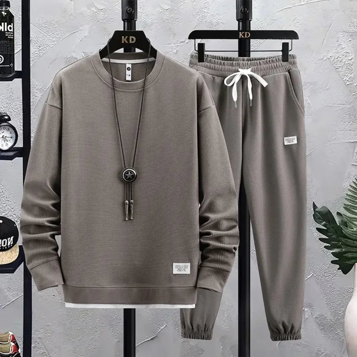 Loose Men's Long Sleeve Hoodie And Pants Set Spring Autumn New Style Casual Sports Youth Loose Fit Male Fashion Outfit.