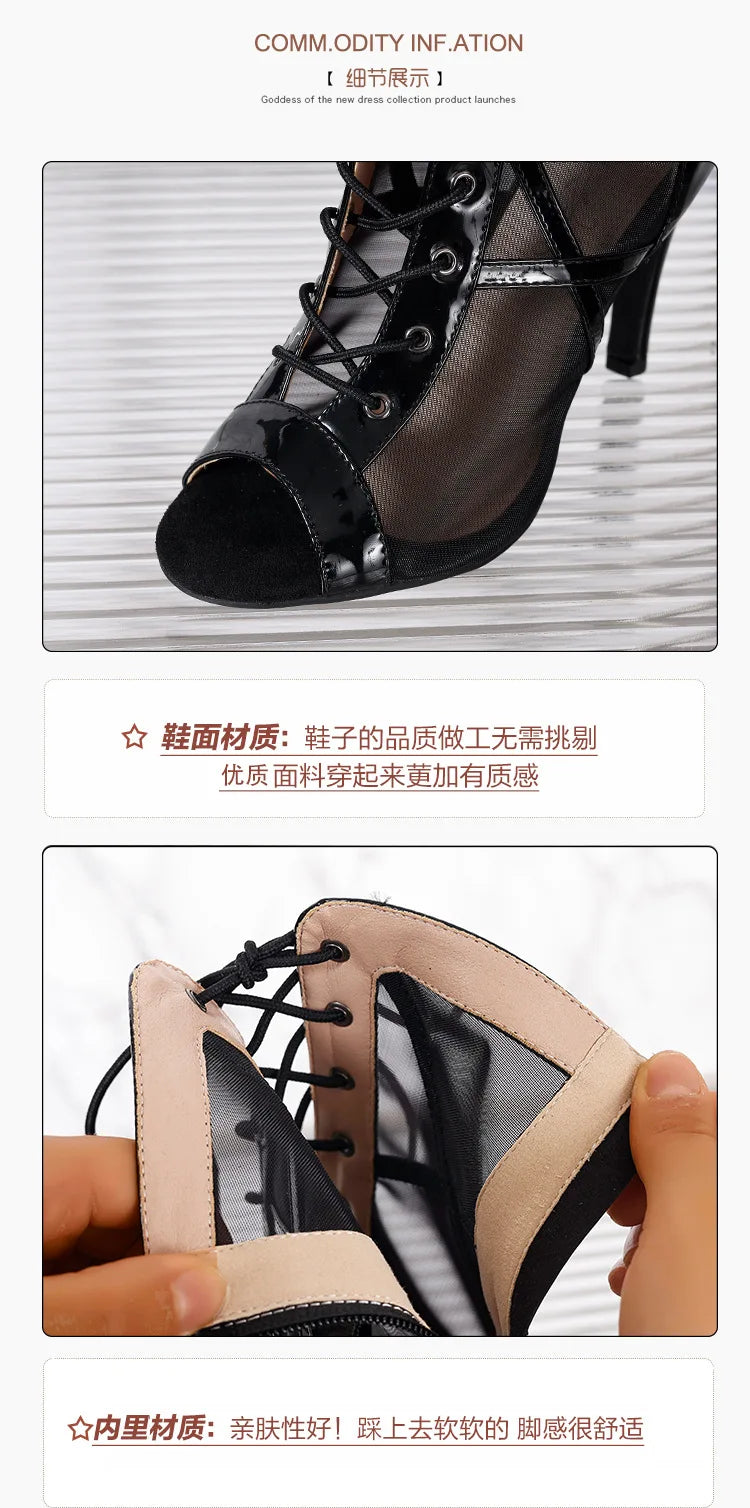 High Heels Women's Sandals New Open Toe Casual Latin Dance Shoes Girls' Ballroom Sandals Large Dance High Heels Women's Shoes 43.