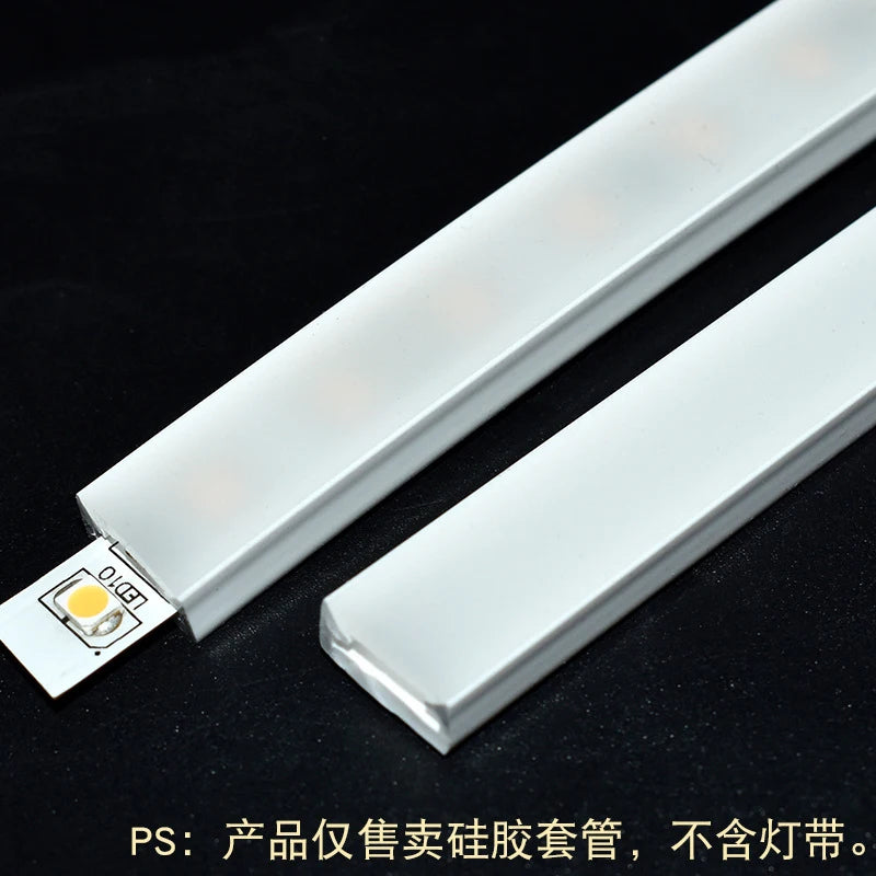 Flexible LED Silicone Neon Tube Protection Cover Transparent Matte Black Milky Silica Gel Channel Diffuser WS2812 WS2811 Strip