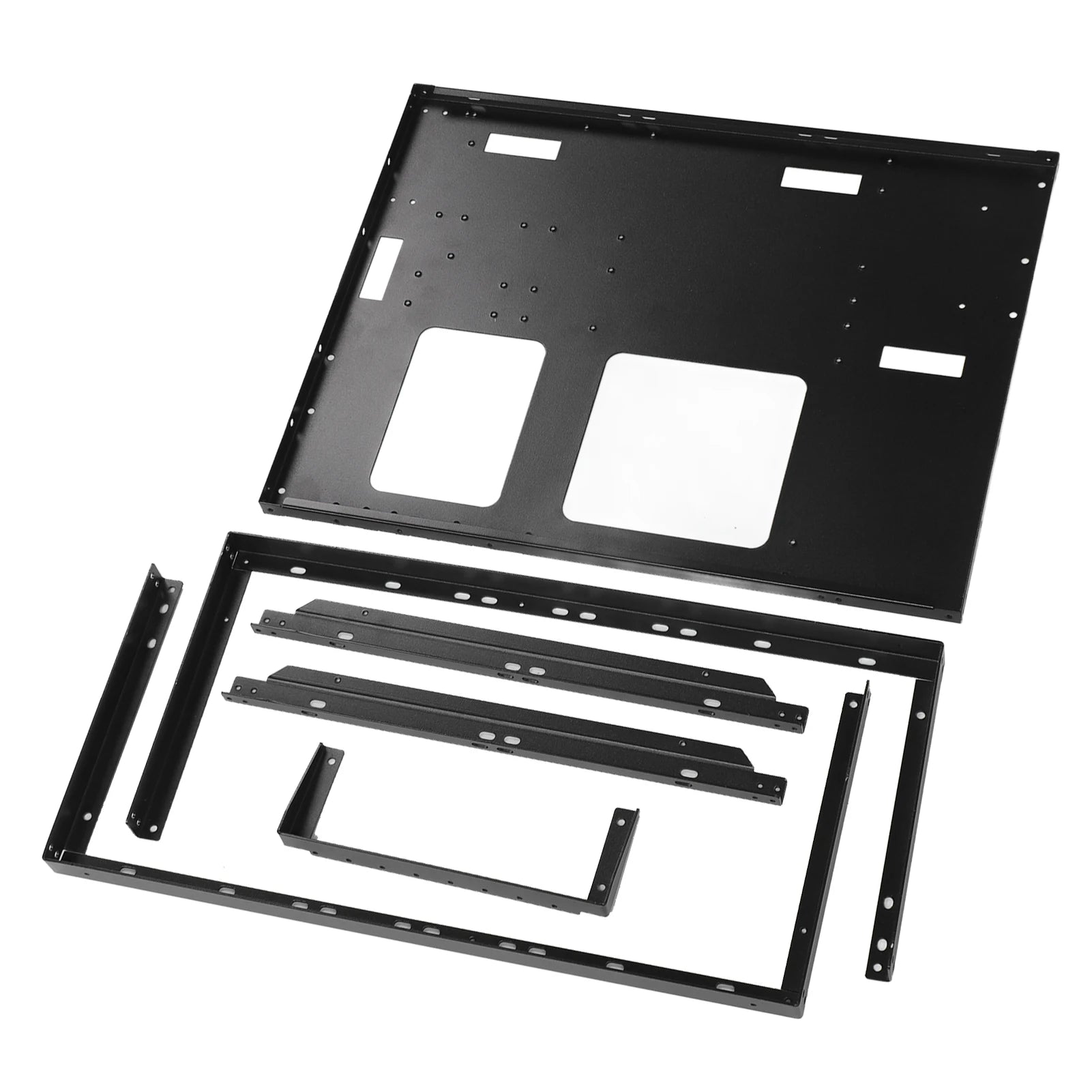 ATX Open Chassis Case Rack Large Space Expansion DIY Assembled Powerful Cooling Gaming PC Case Open Frame Steel Plate for EATX.