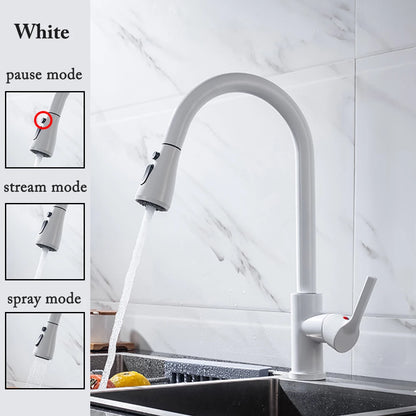 Kitchen Faucet Black Kitchen Tap  Pull Out  Kitchen Sink Mixer Tap Brushed Nickle Stream Sprayer Head Chrome Kitchen Water Tap