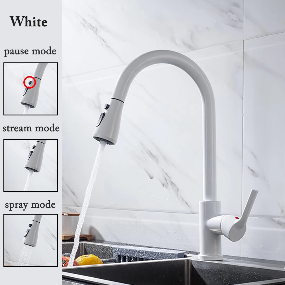 Kitchen Faucet Black Kitchen Tap  Pull Out  Kitchen Sink Mixer Tap Brushed Nickle Stream Sprayer Head Chrome Kitchen Water Tap