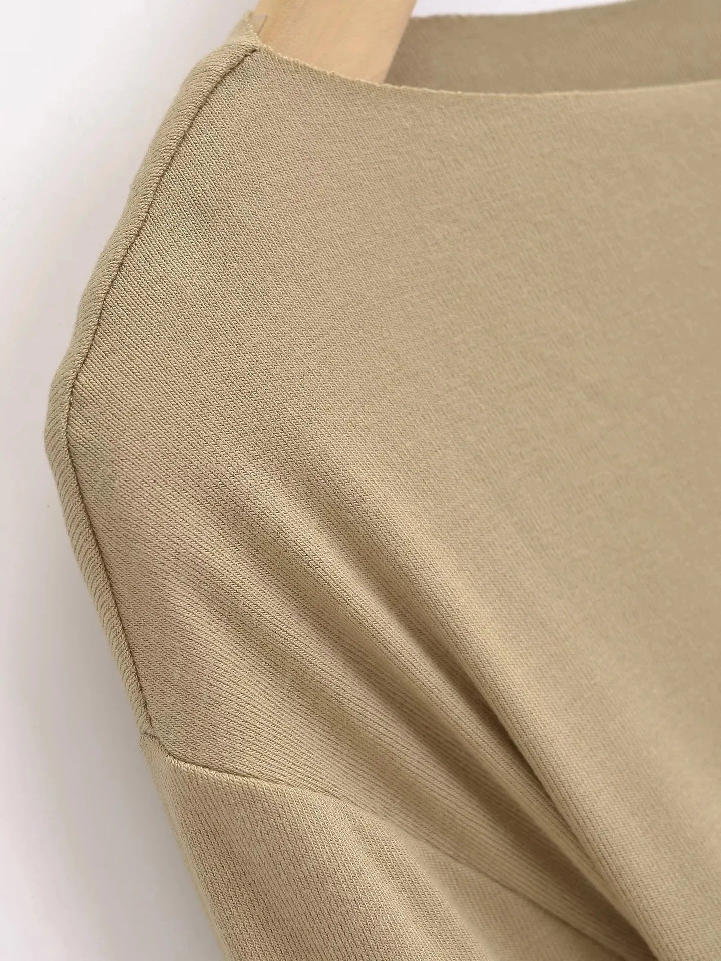 Long Sleeve One Shoulder T-Shirt Zhang Lu Si Spicy Girl Pleated Slimming Versatile Top Cotton Made in China Full Sleeve.