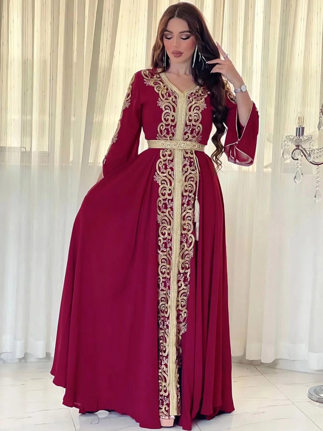 Mesh Stickerei Abaya Frauen Muslimischen Lange Maxi Kleider Oman Türkei Arabisch Kaftan Eid Party Kleid Marokko Abend Jalabiya Vestidos.
