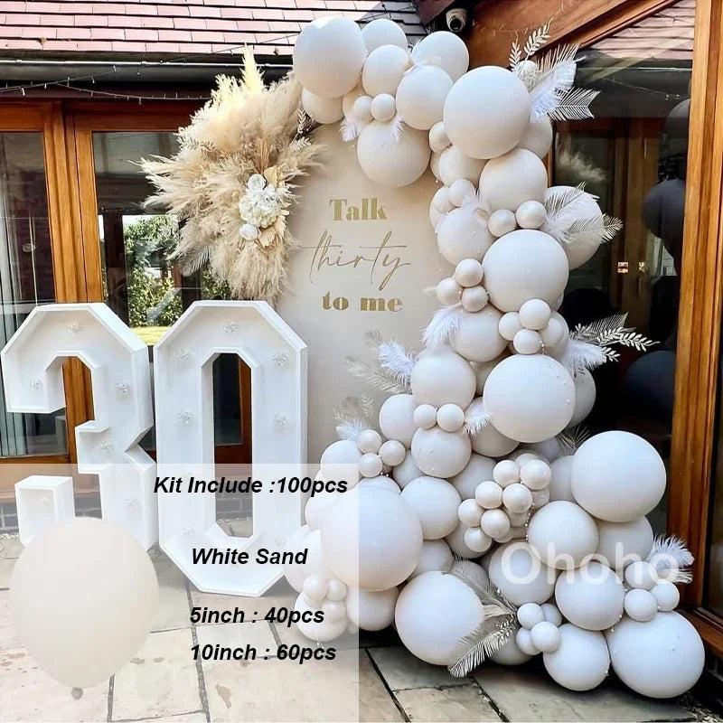 Kaffeebraun Beige Ballon Girlande Bogen Kit Oh Babyparty Dekoration Rustikale Hochzeit Kindergeburtstag Party Taufe Taufe.