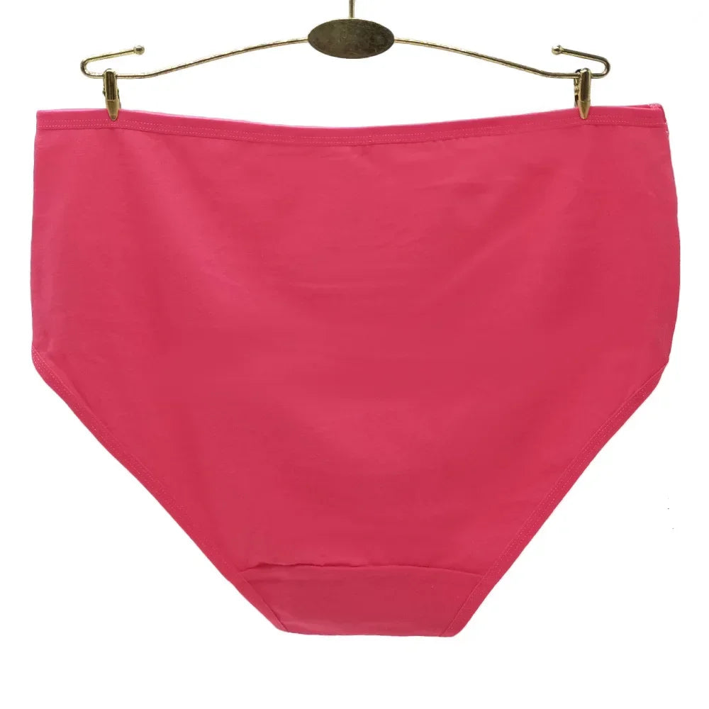 Cotton panties 2XL 3XL 4XL plus size briefs women Underwear high waist lingerie female intimate Transparent lace 3 pieces/lot.