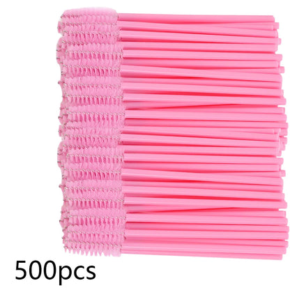 500/1000PCS Eyelashes Brushes Set Wholesaler Disposable Lash Mascara Brush Lashes Extension Eyebrow Wands Applicator Makeup Tool.