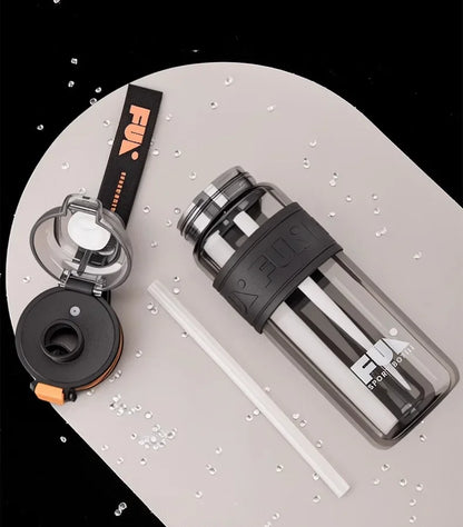 Portable Sports Water Cup For Men Tritan Material One Key Open Cover Fitness Cups High Temperature Seal Leakproof Kettle.