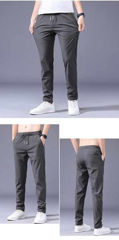 New Spring Summer Men's Casual Pants Slim Pant Straight Thin Trousers Male Fashion Stretch Khaki Jogging 28-38.