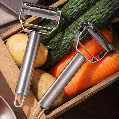 Kitchen Vegetable Peeler Stainless Steel Potato Peeler Slicer Korean Carrot Grater Shredder Multifunctional Fruit Veggie Tools.