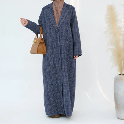 Ramadan Eid Winter Open Abaya Dubai Muslim Modest Coat Kimono African Dresses For Women Kebaya Kaftan Islam Robe Femme Musulmane.