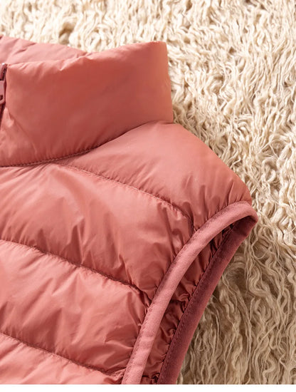 12 Farben 90% weiße Enten Daunen Frauen ärmellose Jacken 2023 Neuankömmlinge weibliche ultraleichte packbare Weste Frauen Mäntel