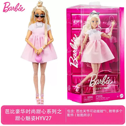 Original Barbie Mermaid Doll Toy Pink Fantasy Ocean Princess Hair Accessories Shell Toys for Girl Movable Joints Fish Tail Doll