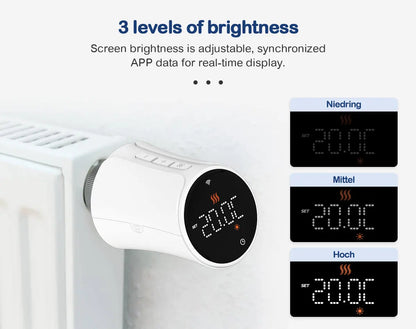 Smart Tuya WiFi/Zigbee TRV Thermostatic Head Radiator Valve Actuator Home Remote Temperature Controller Alexa Google Home Alice.